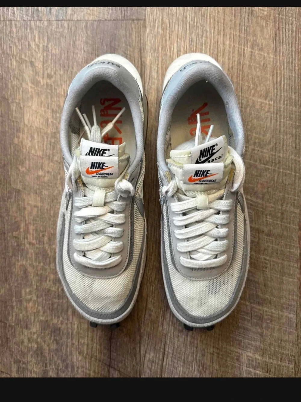 Sacai x Nike LDWaffle Summit White Grey Men’s Size 7.5 Sneakers Shoes BV0073-100